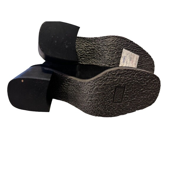 ENZO ANGIOLINI BLACK Saude Leather BLOCK ANKLE BOOTS- SIZE 8.5 Made In Brazil - Picture 5 of 8